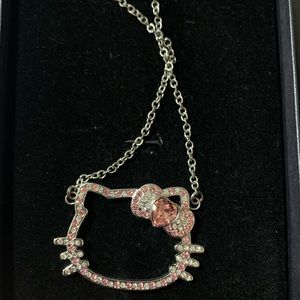 Hello Kitty Rhinestone Face Necklaces